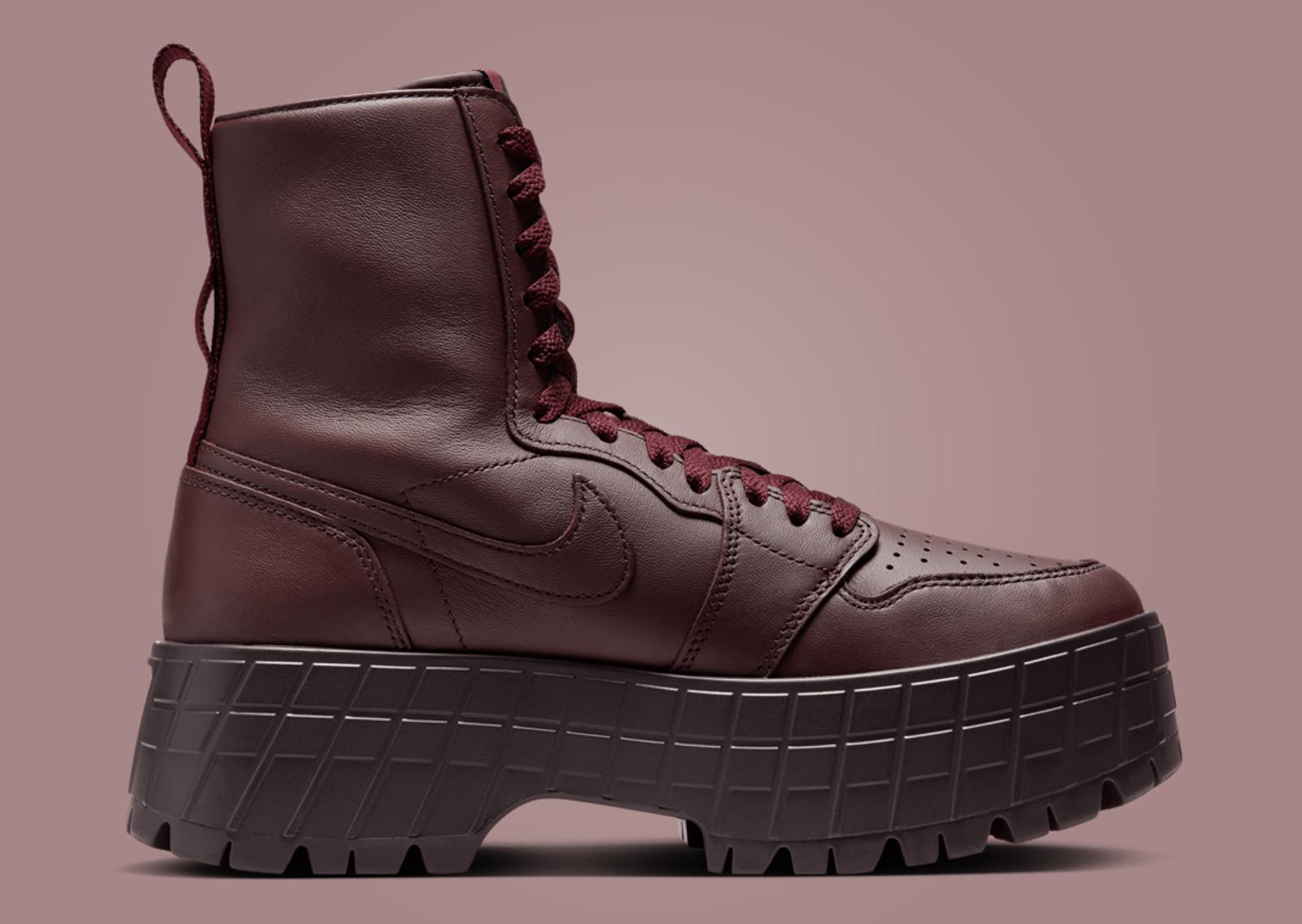 Air Jordan 1 Brooklyn Boot Burgundy Crush (W) Medial