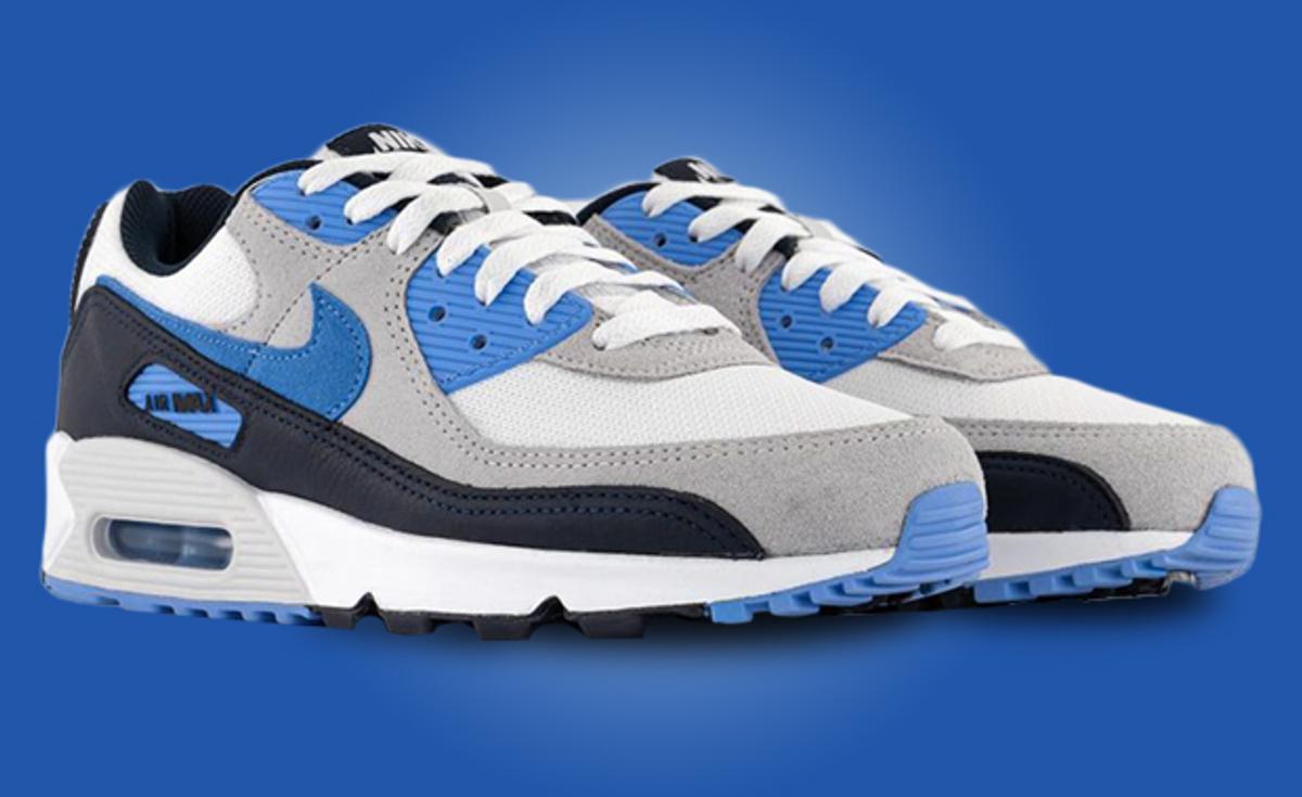 The Nike Air Max 90 White University Blue Dark Obsidian Releases In February