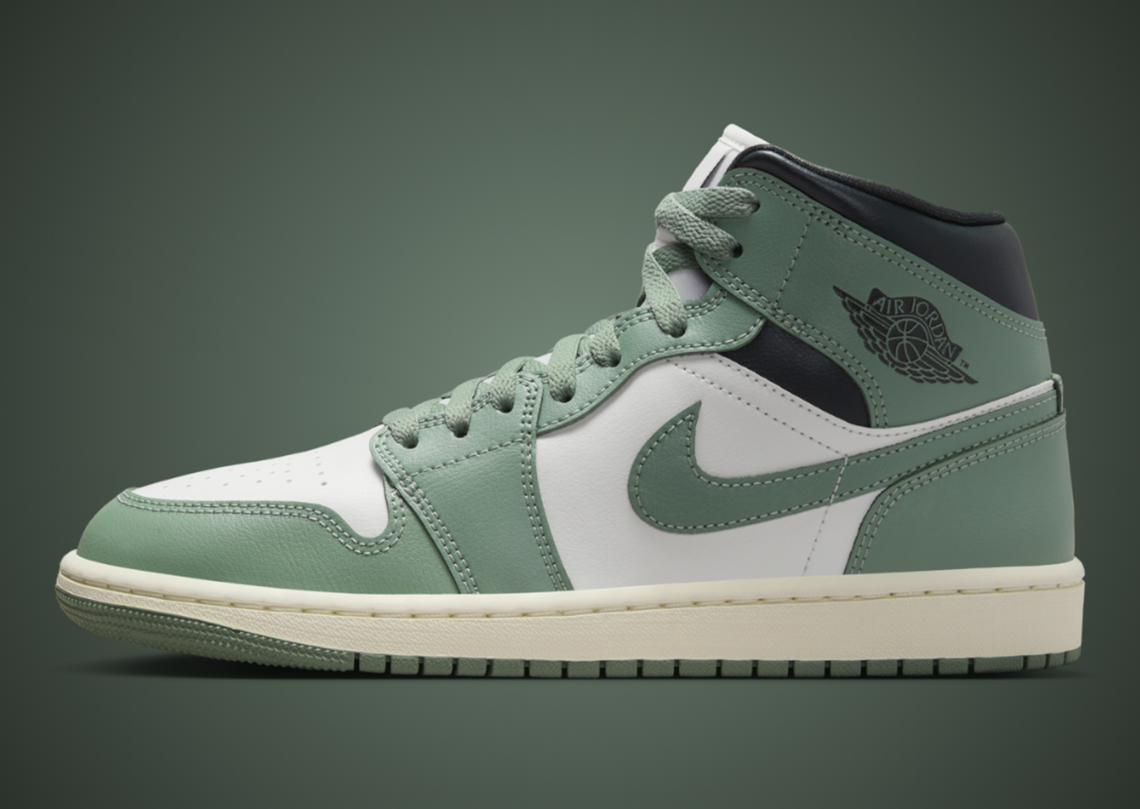 Air Jordan 1 Mid Jade Smoke (W) Lateral