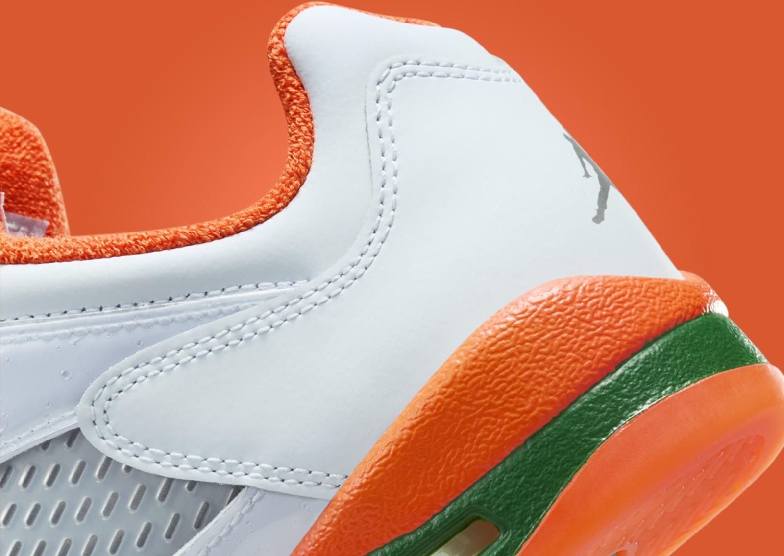 Air Jordan 5 Retro Low Hurricanes (GS) Heel Detail