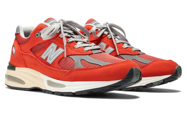 New Balance 991v2 Made in UK Orange Pair