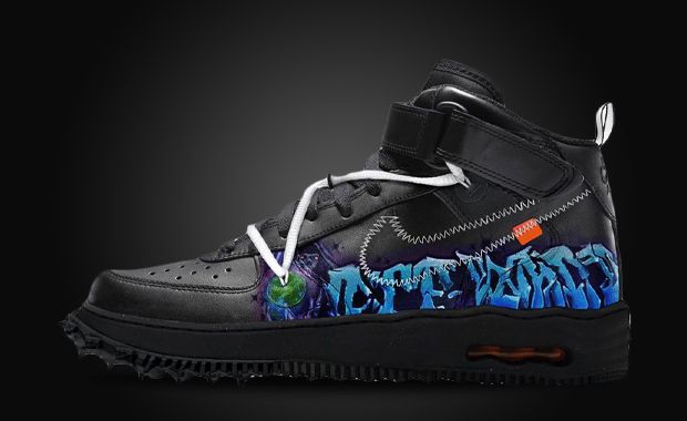 Off-White x Nike Air Force 1 Mid Graffiti “White” and “Black” Release Early  2023