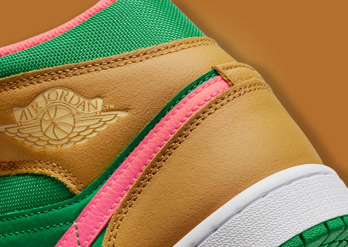 Nike Air Jordan 1 Mid SE *Wheat / Watermelon* *GS* – buy now at Asphaltgold  Online Store!