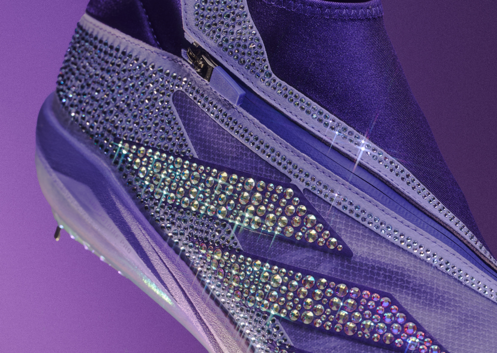 Swarovski x adidas Adizero Impact+ Light Purple Detail