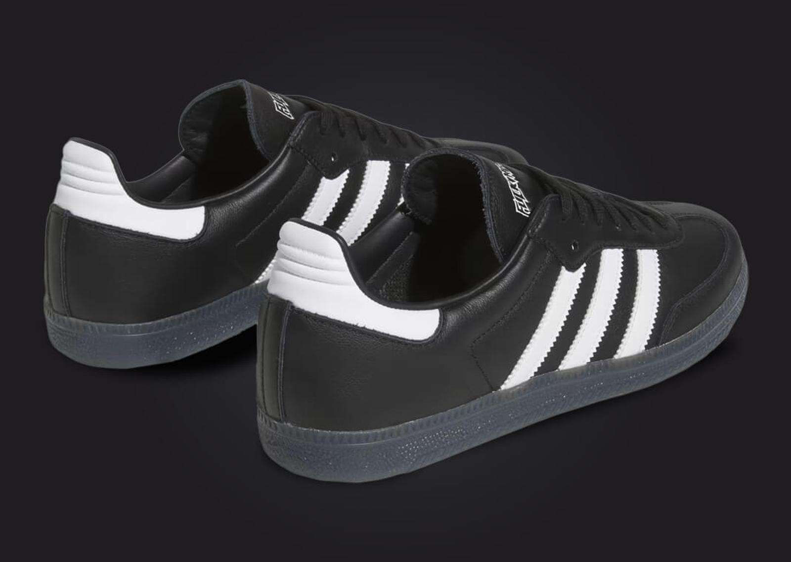 Fucking Awesome x adidas Samba Black White Heel Angle