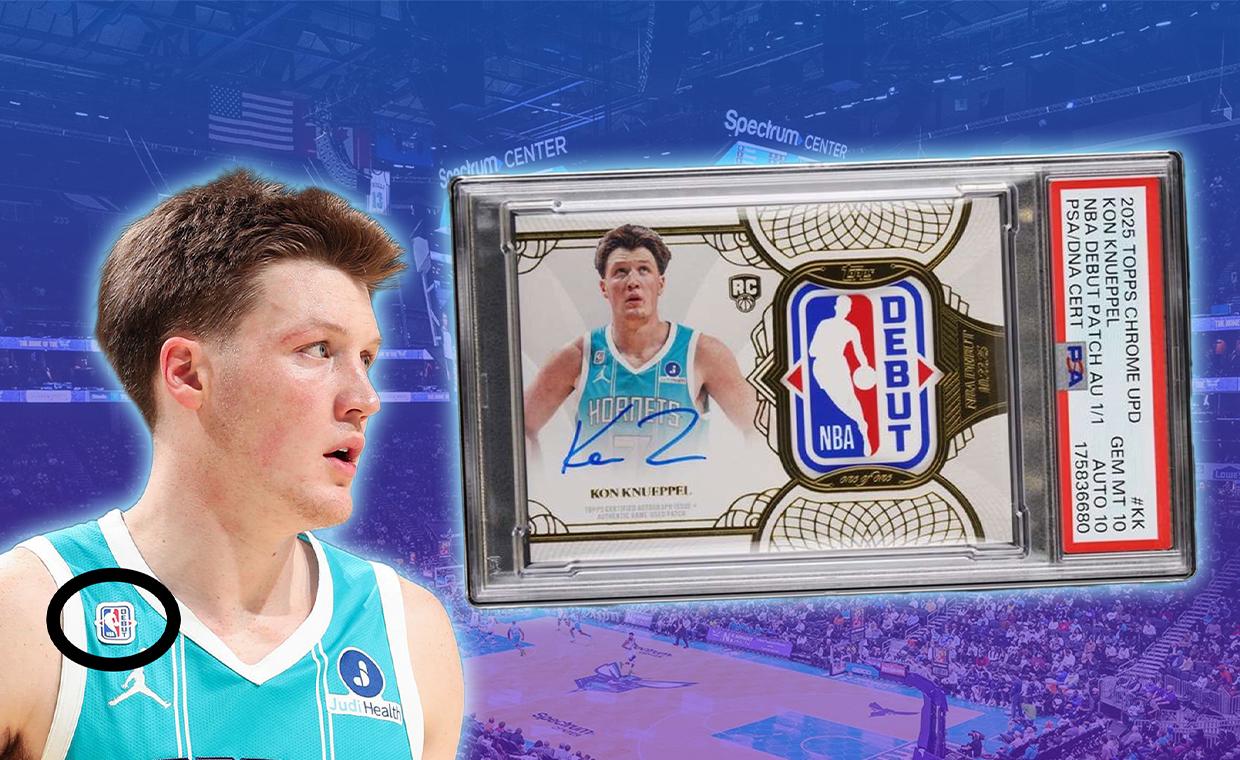 Kon Knueppel's 2025-26 Topps Rookie Debut Patch Autograph Card