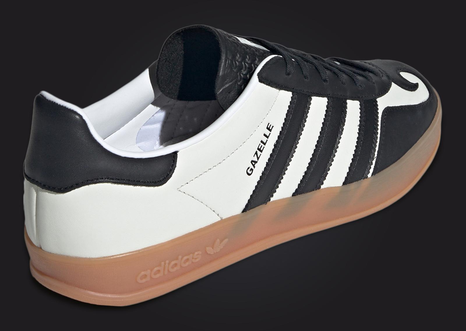 adidas Gazelle Gatsin White Black Heel Angle