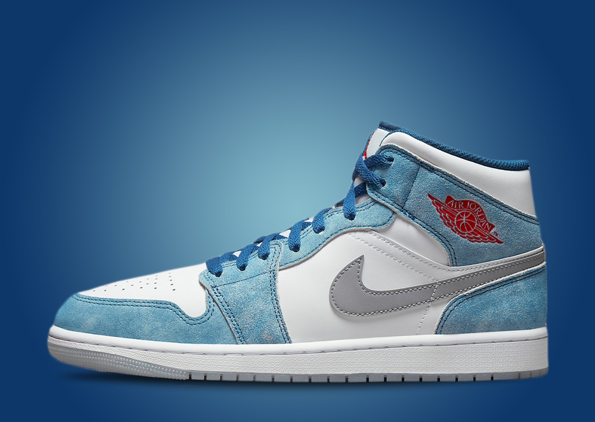 Jordan 1 Mid French Blue Fire Red Men's - DN3706-401 - US