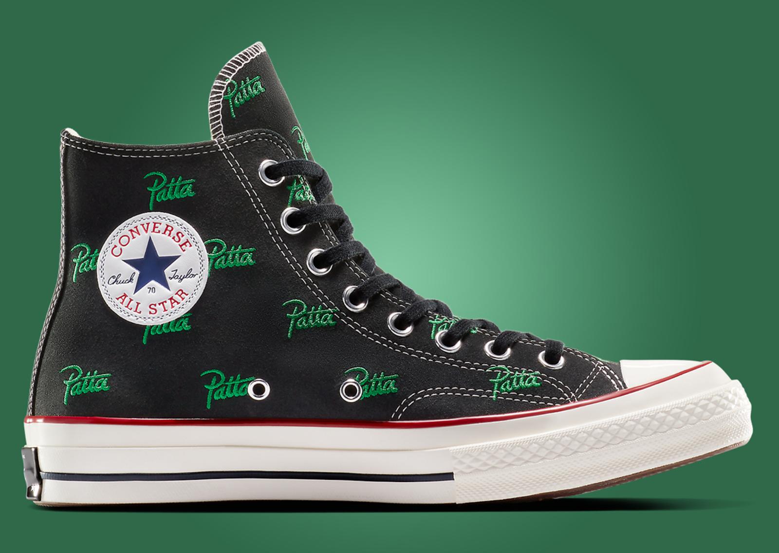 Patta x Converse Chuck Taylor 70 Black Jolly Green Medial