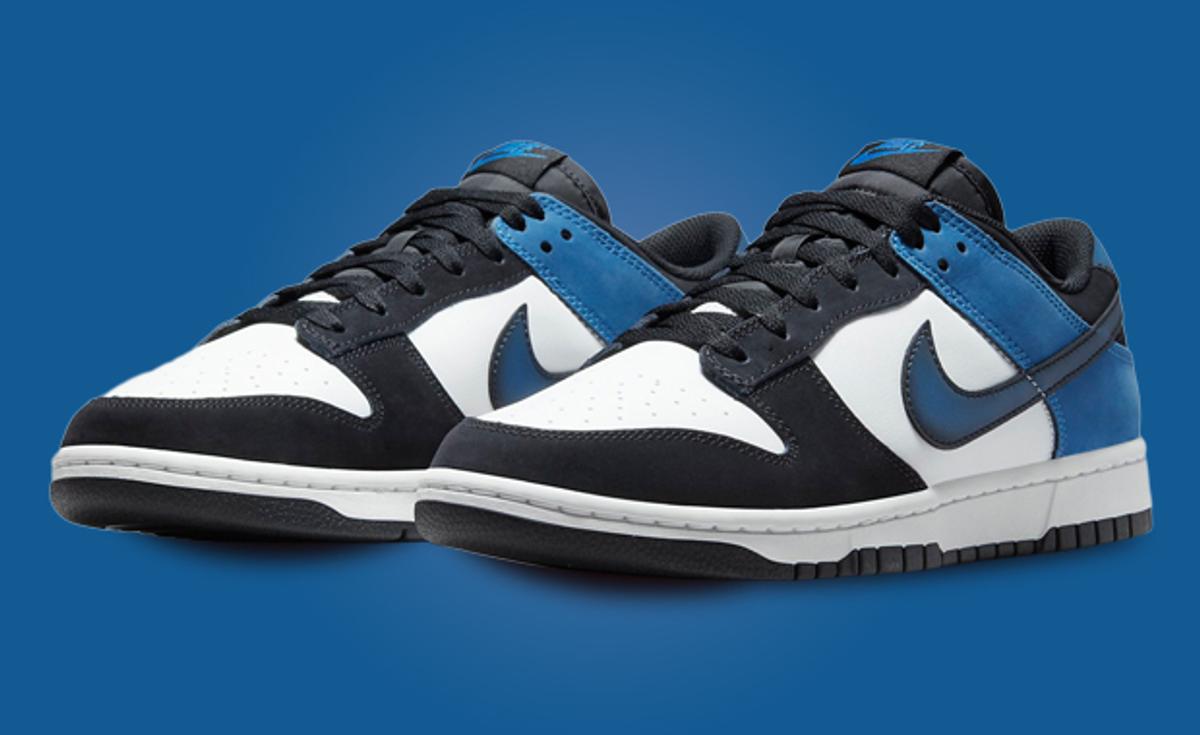 Black Toe Colorblocking Makes Its Way To The Nike Dunk Low Black Industrial Blue