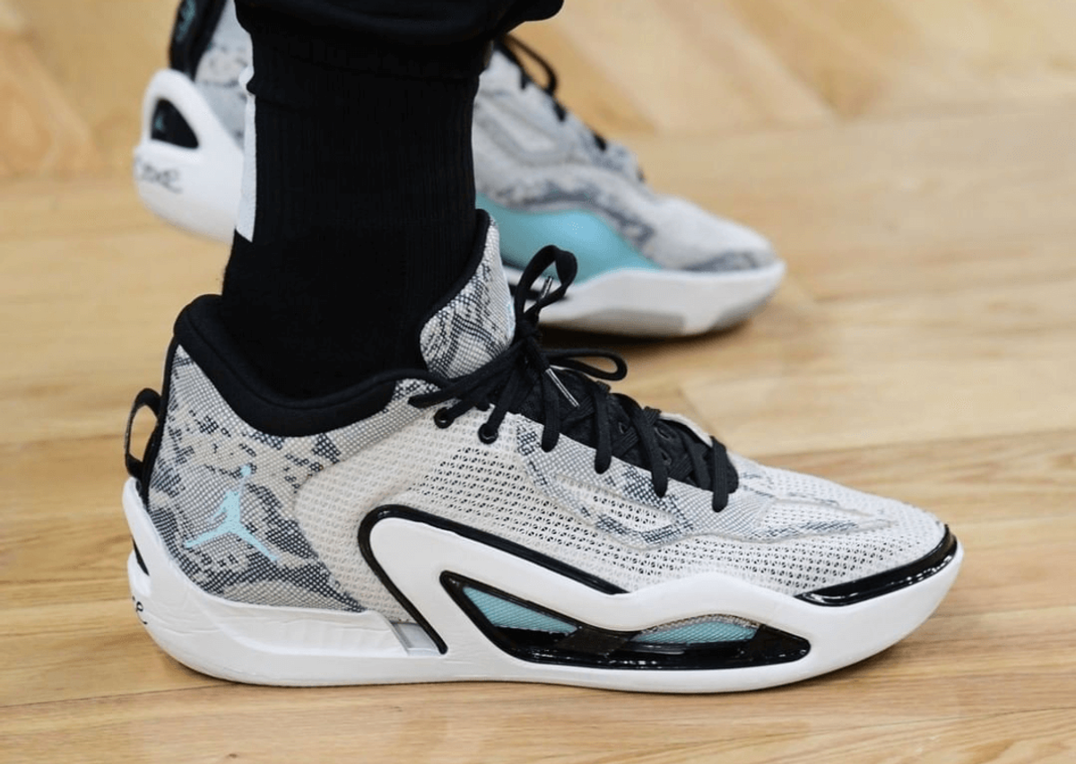 Black and white snakeskin jordans sales