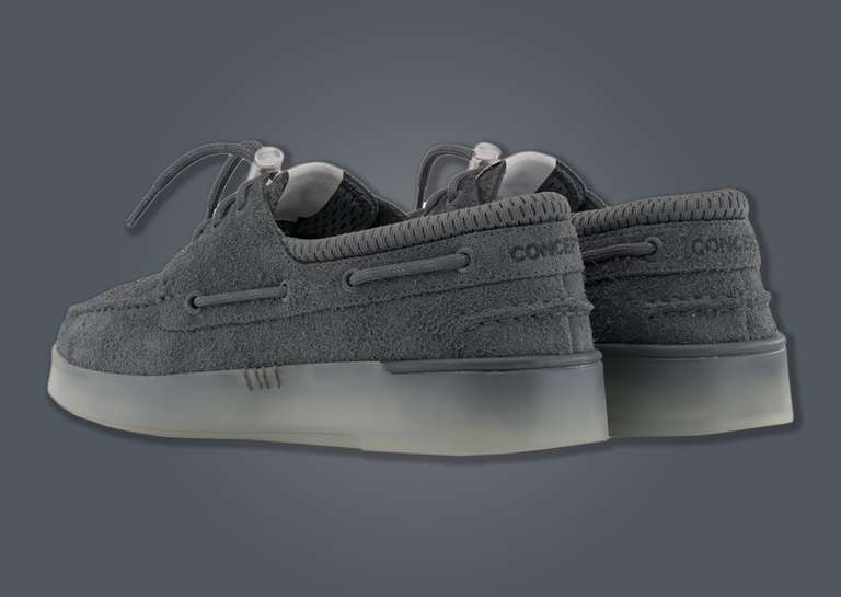 Concepts x Sperry A/O 3-Eye Cup Grey Heel Angle