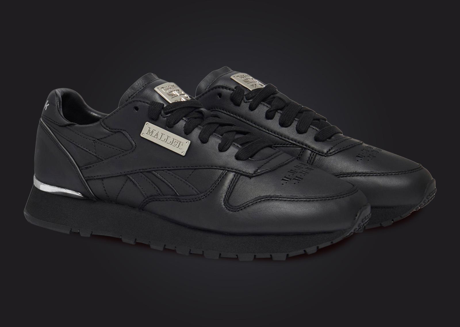 Mallet London x Reebok Classic Leather Black Angle