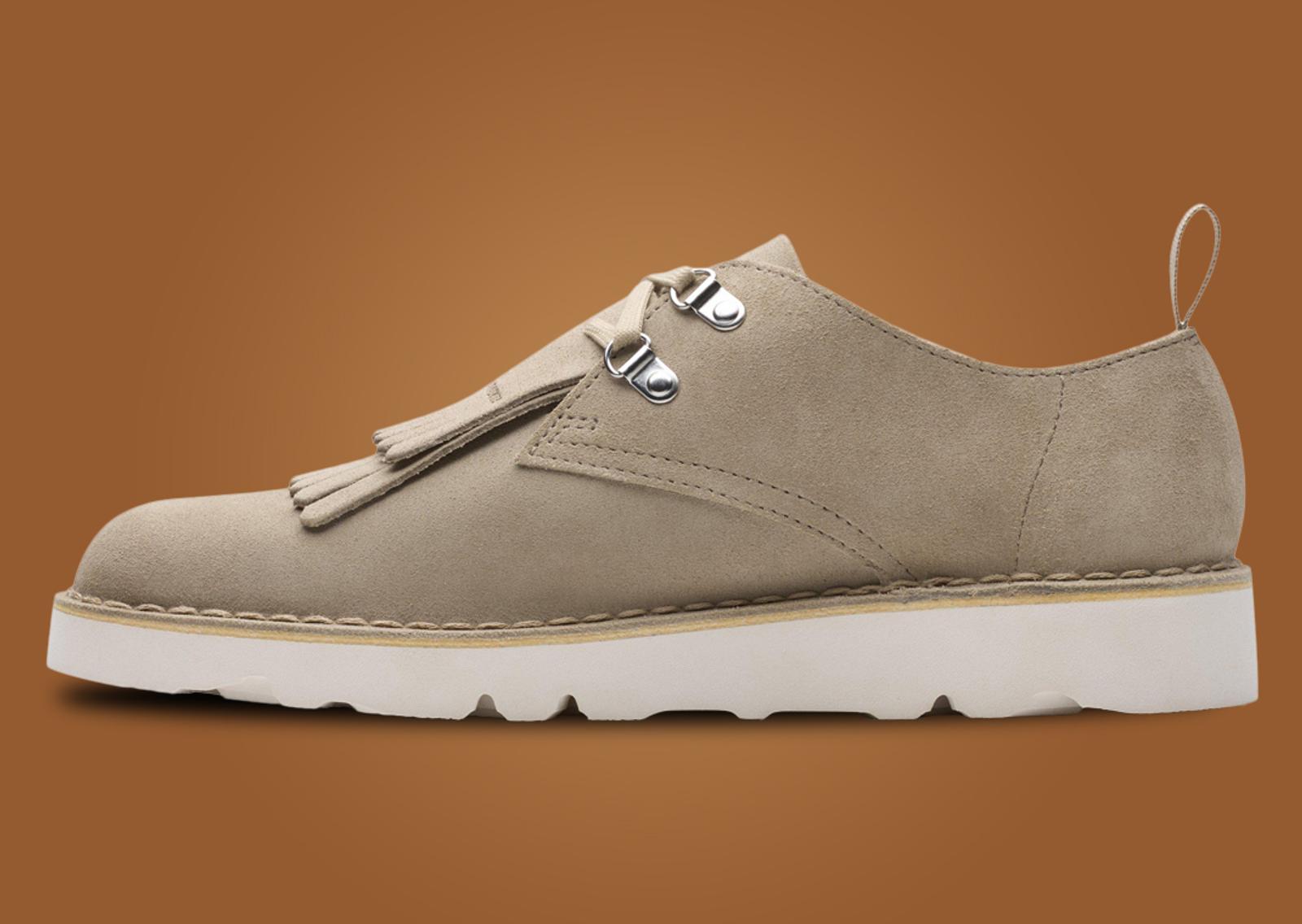 Engineered Garments x Clarks Originals Desert Khan Sand Medial