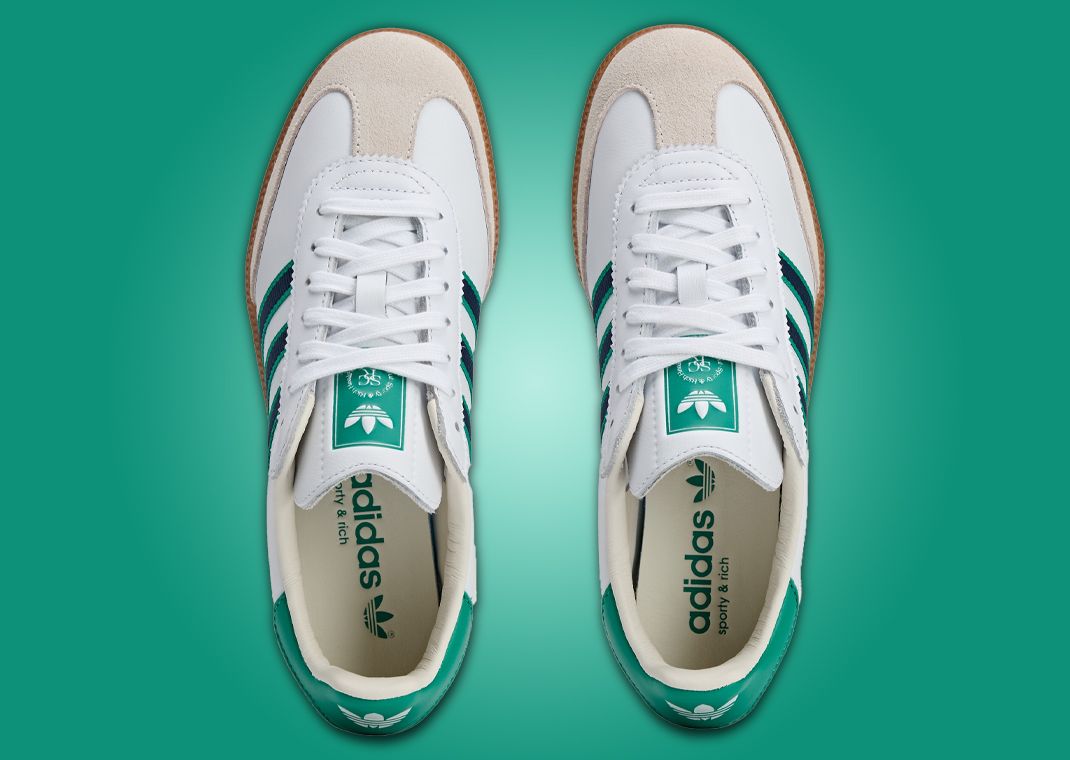 adidas gazelle silver green womens adidas Samba OG Sporty Rich White Green  Galeria De Rieles
