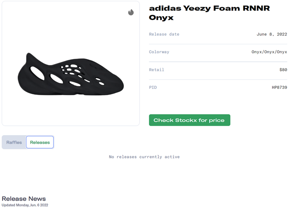 adidas Yeezy Foam RNNR Onyx Release Guide