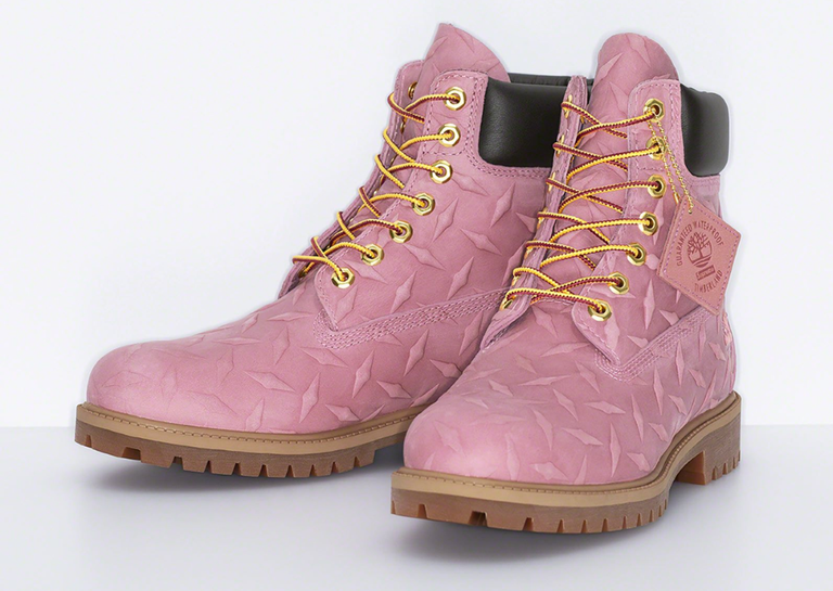 Supreme x Timberland 6" Waterproof Boot Pink Angle