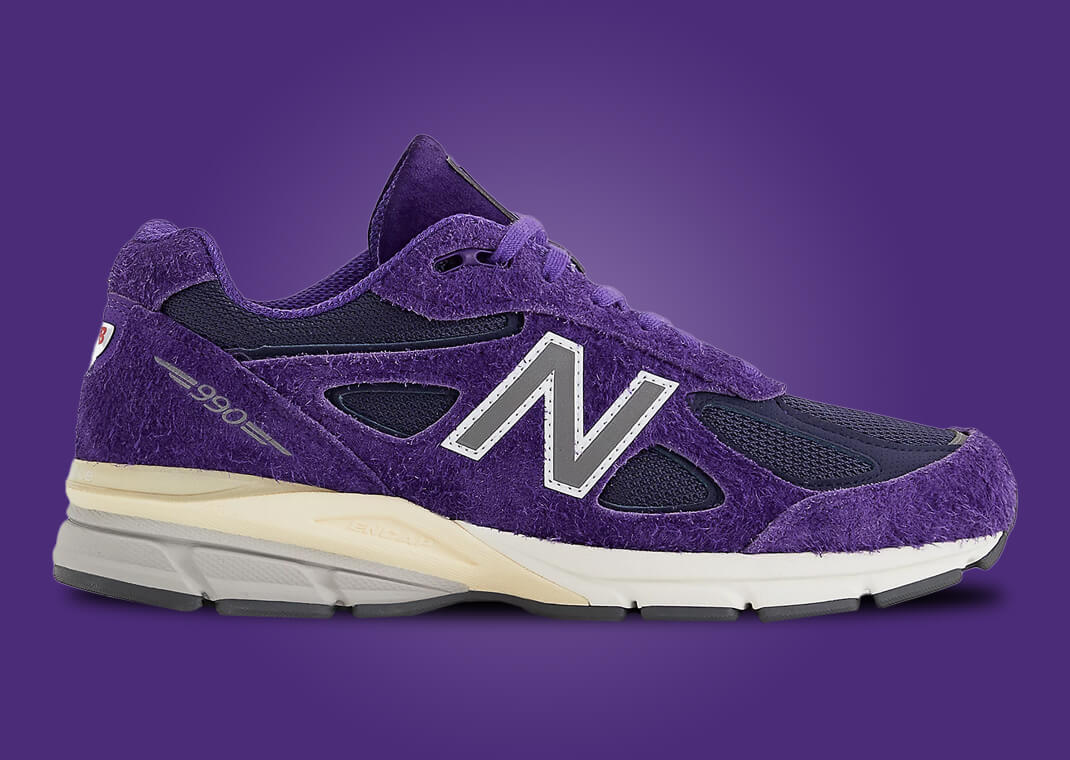 The New Balance 990v4 Made In USA Purple Suede Releases