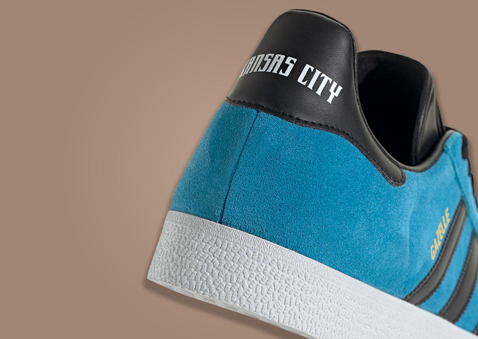 MLS x adidas Gazelle Kansas City Heel Detail