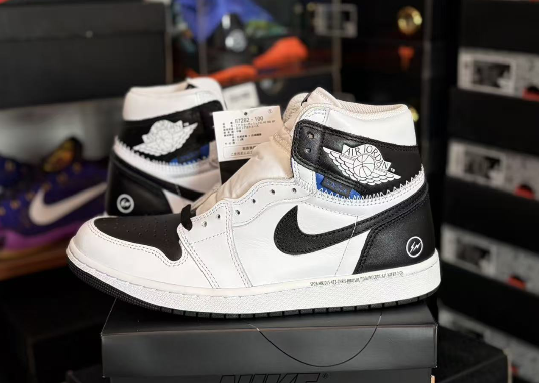 The fragment design x Union LA x Air Jordan 1 High White Black is