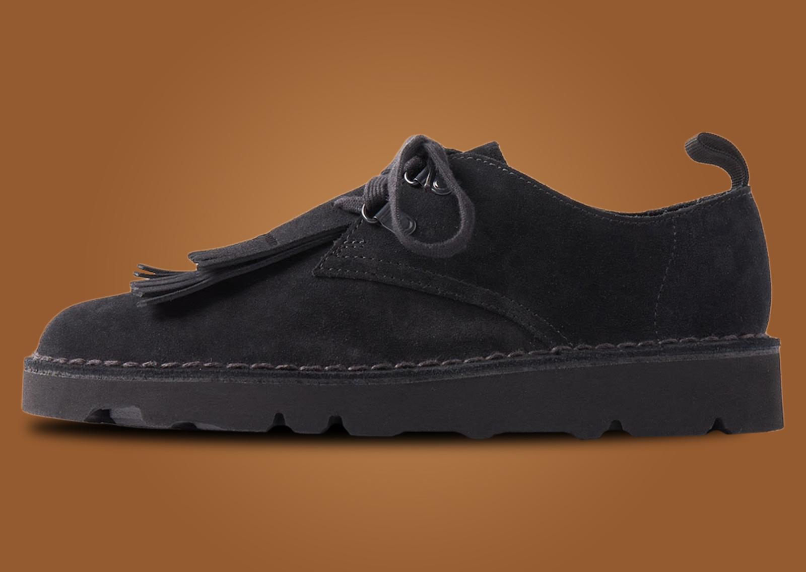 Engineered Garments x Clarks Originals Desert Khan Black Lateral