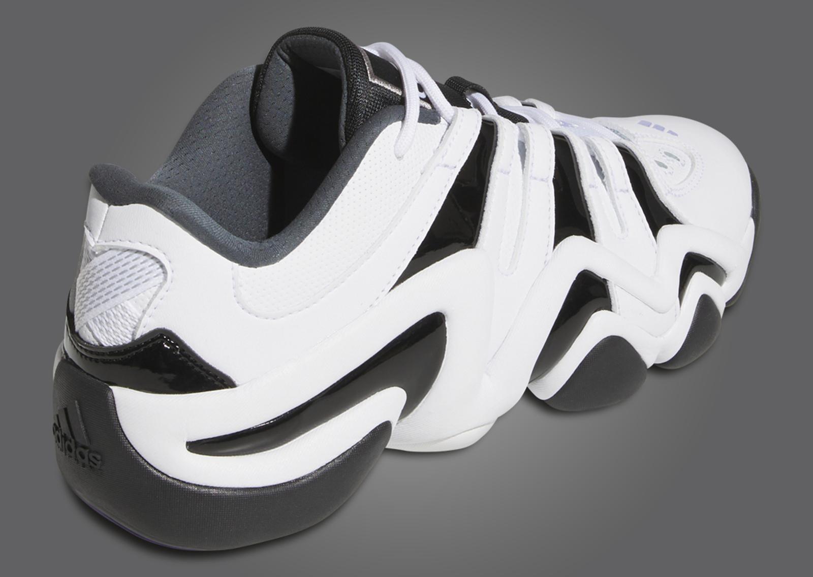 adidas Crazy 8 Low White Black Heel Angle