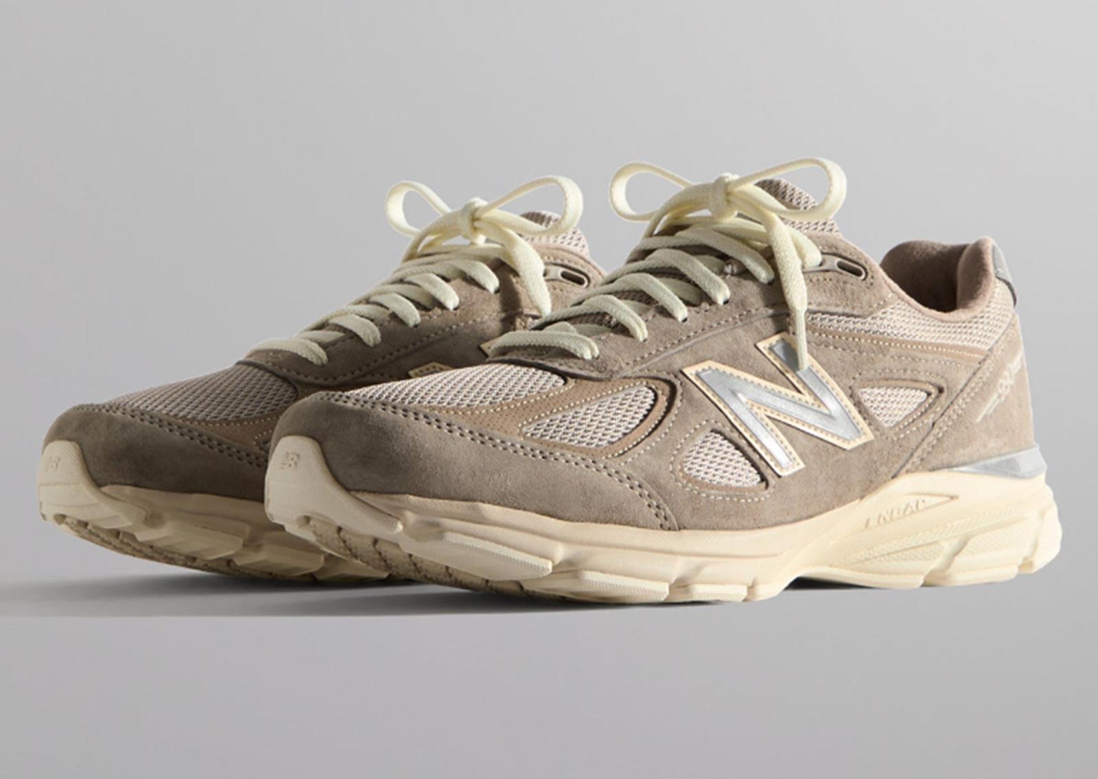 Kith x New Balance 990v4 Made in USA Moonrock Angle