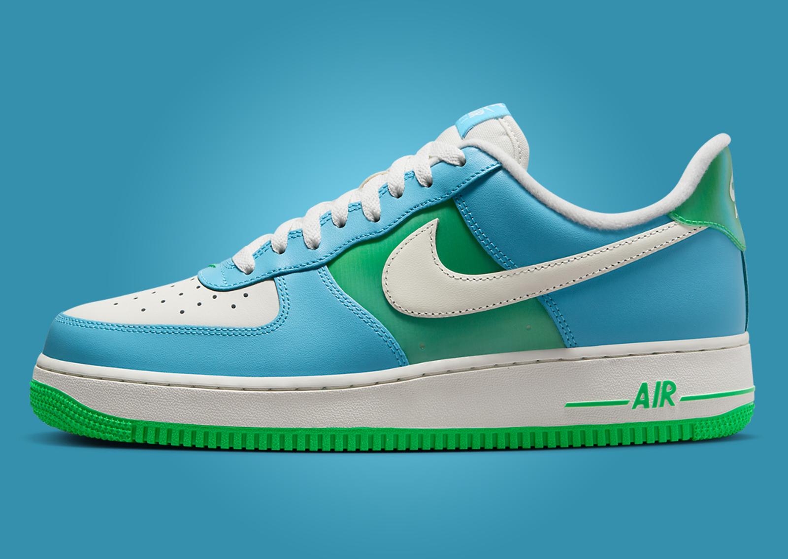 Nike Air Force 1 Low Aquarius Blue Green Shock Lateral