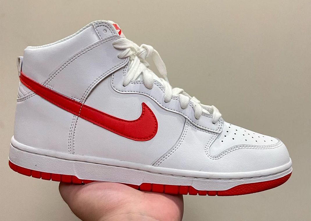 Official Look At The Nike Dunk High White Picante Red