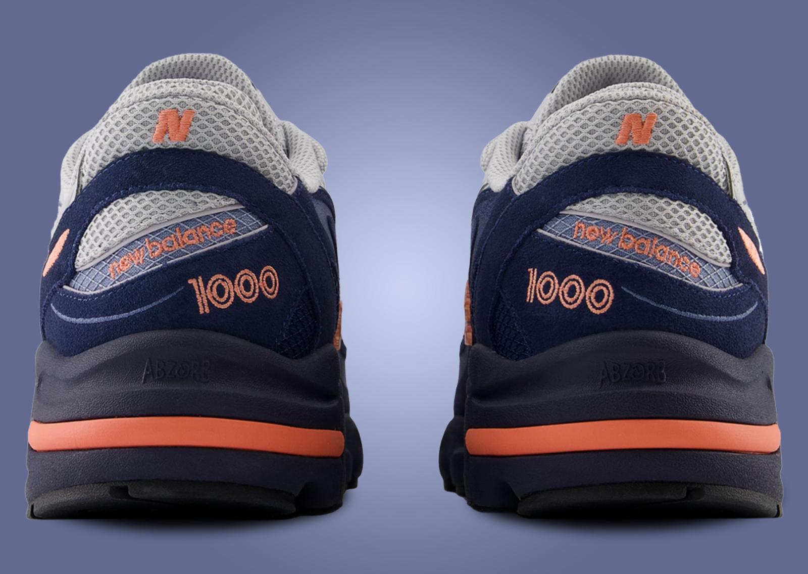 New Balance 1000 Navy Heel