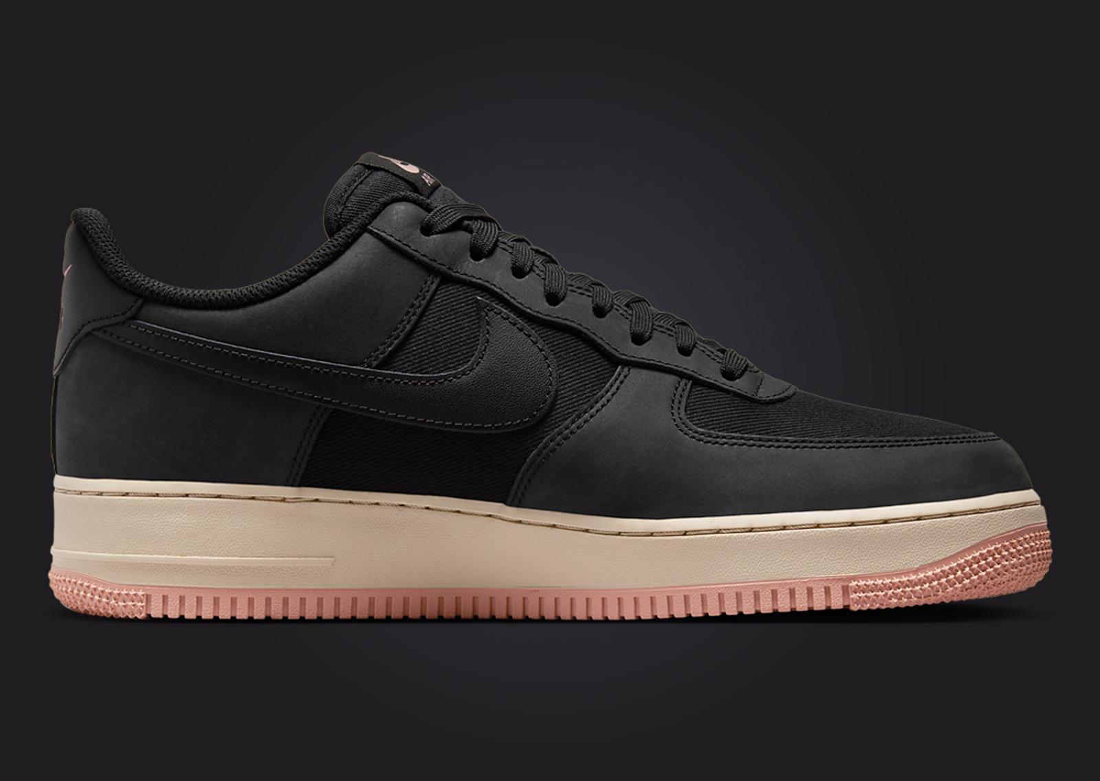 Nike Air Force 1 Low LX Black Red Stardust Medial