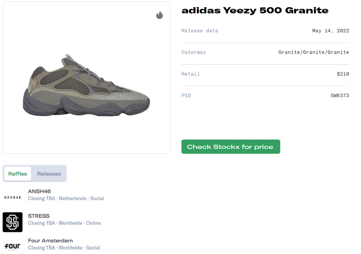 Yeezy 500 sales store list