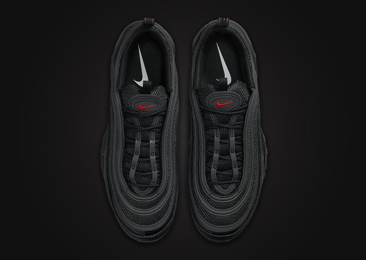 A Blacked Out Nike Air Max 97 Comes Accented By University Red - Sneaker  News