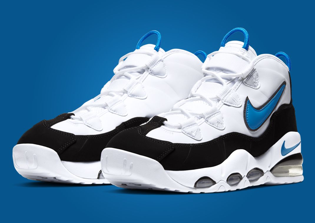 MEN'S Size 16 NIKE popular AIR MAX UPTEMPO 95 BASKETBALL LIFESTYLE SHOE White-Photo Blue