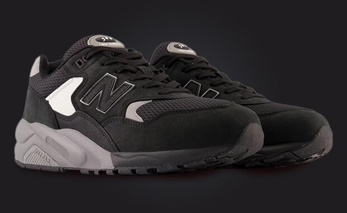 Stealthy Vibes Hit The New Balance 580 Black Grey