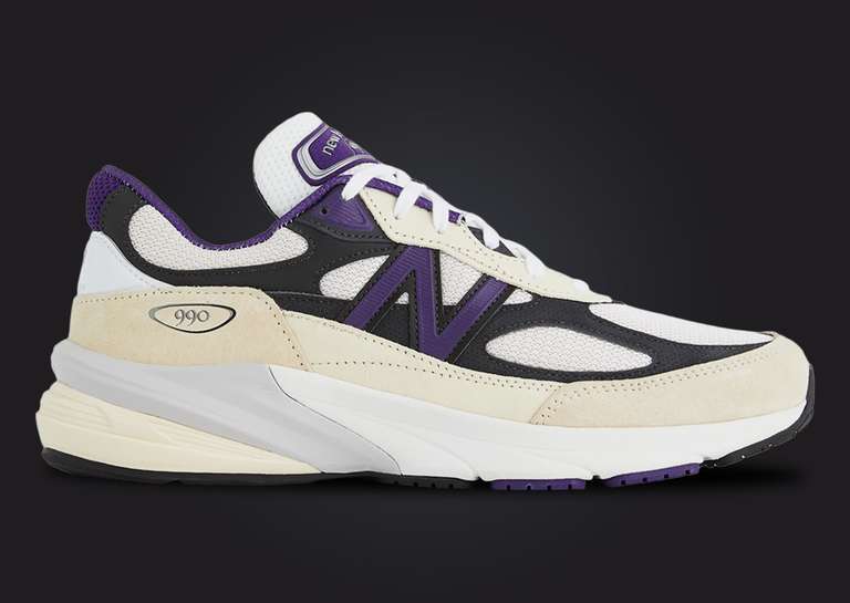 New Balance 990v6 Made in USA White Black Plum Lateral