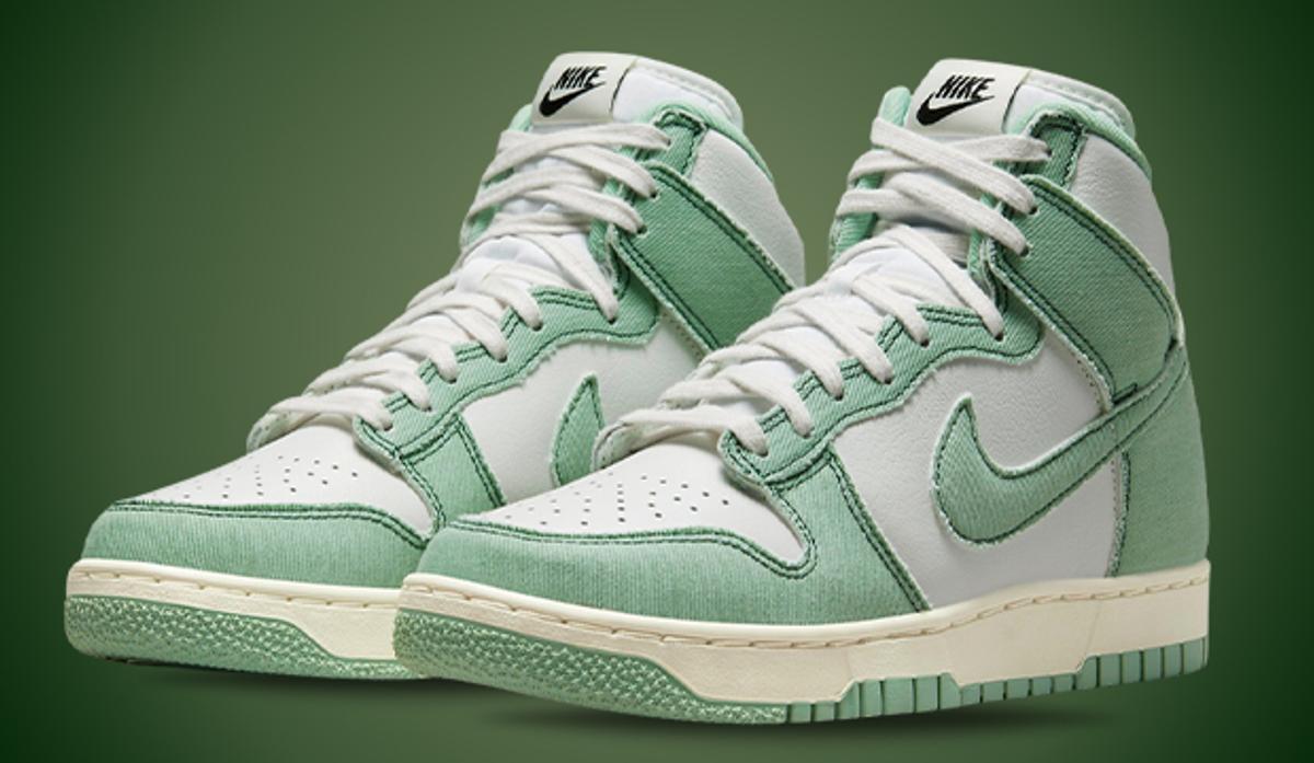 This Nike Dunk High 85 Brings Green Denim To The Mix