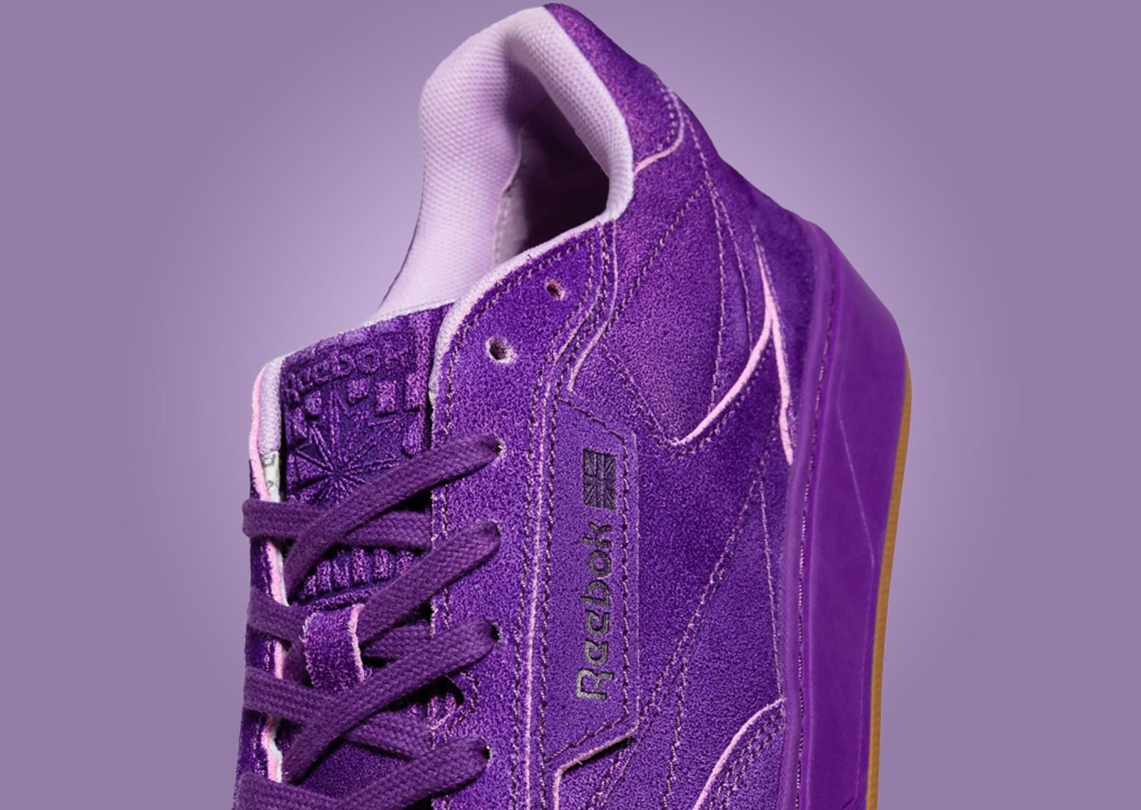 Reebok Club C LTD Grape Edge Suede Detail