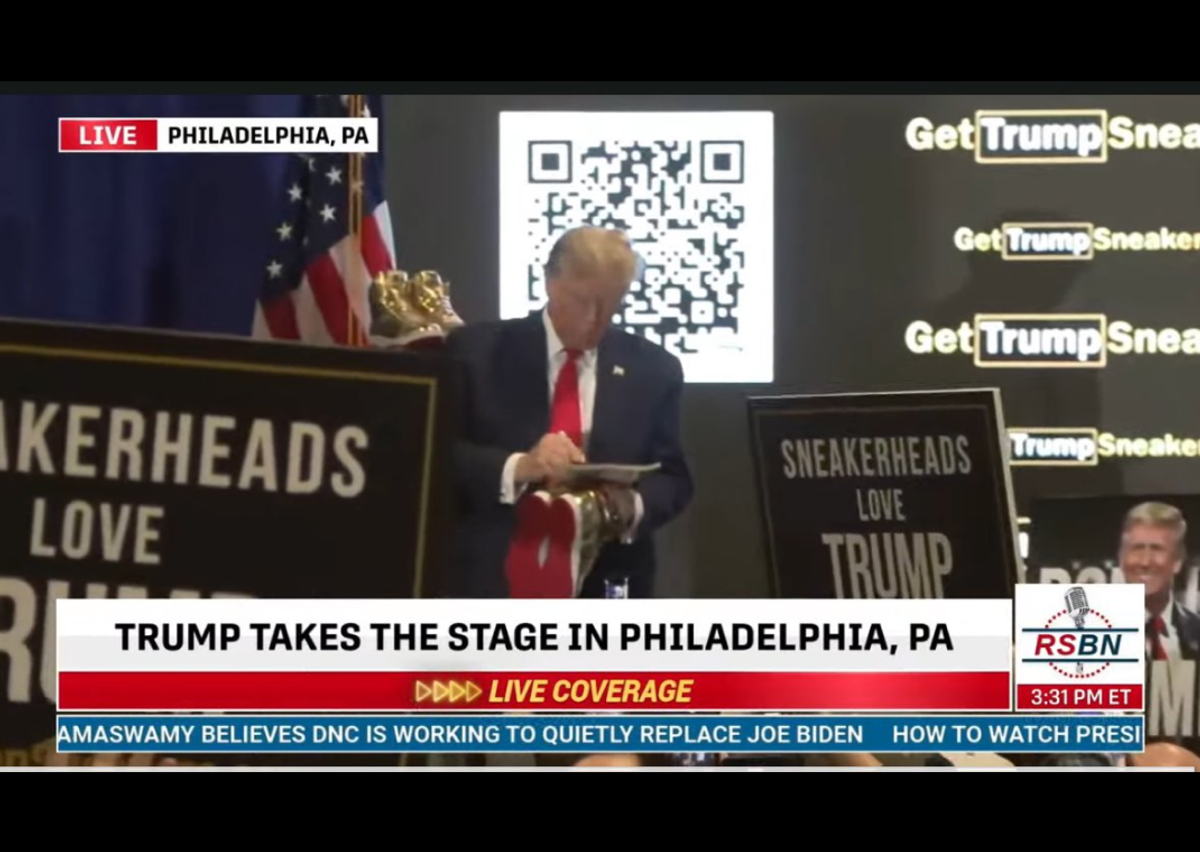 Donald Trump Attends Sneaker Con Philadelphia