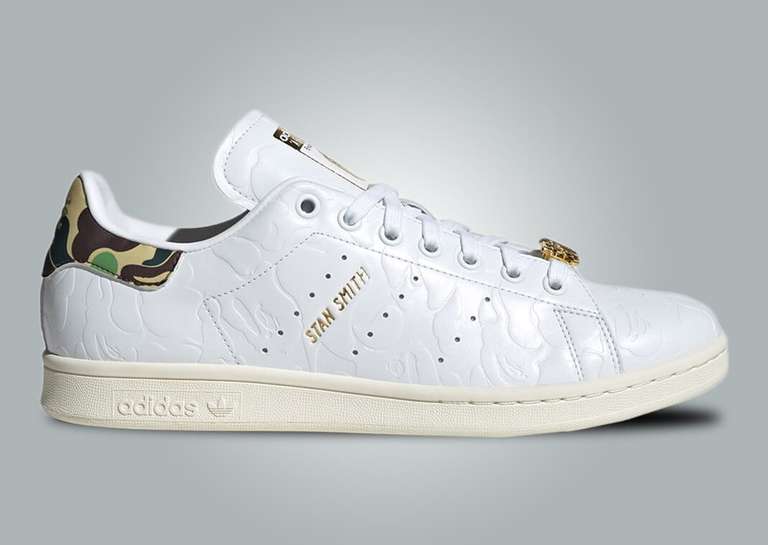 BAPE x adidas Stan Smith Cloud White Right Side Lateral