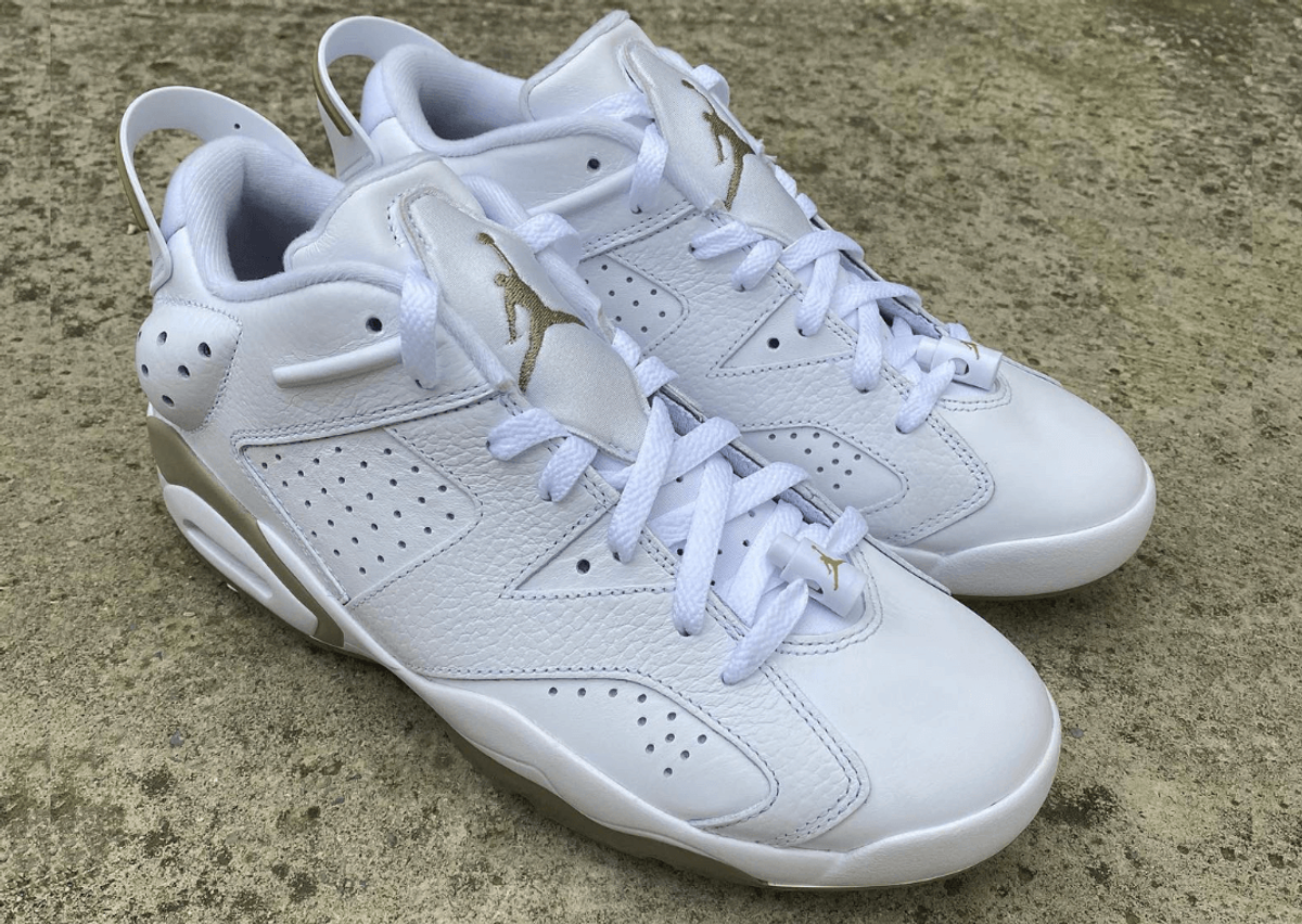 All white top jordan 6