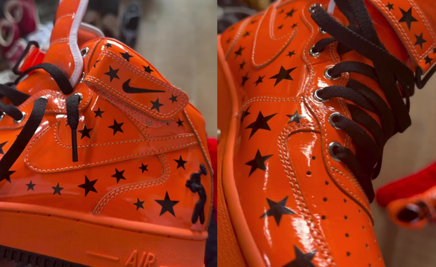 Lil Yachty x Nike Us Force 1 Mid Orange Black