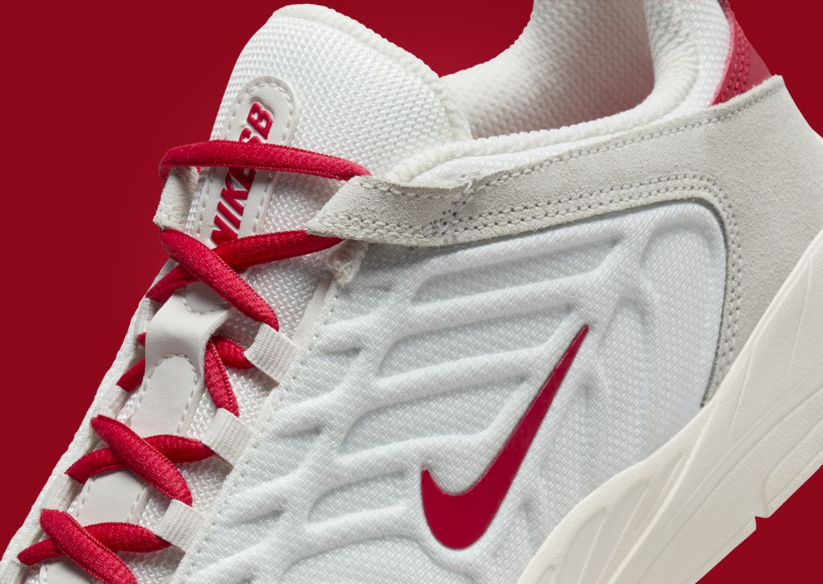 Nike SB Vertebrae Summit White University Red Midfoot Detail