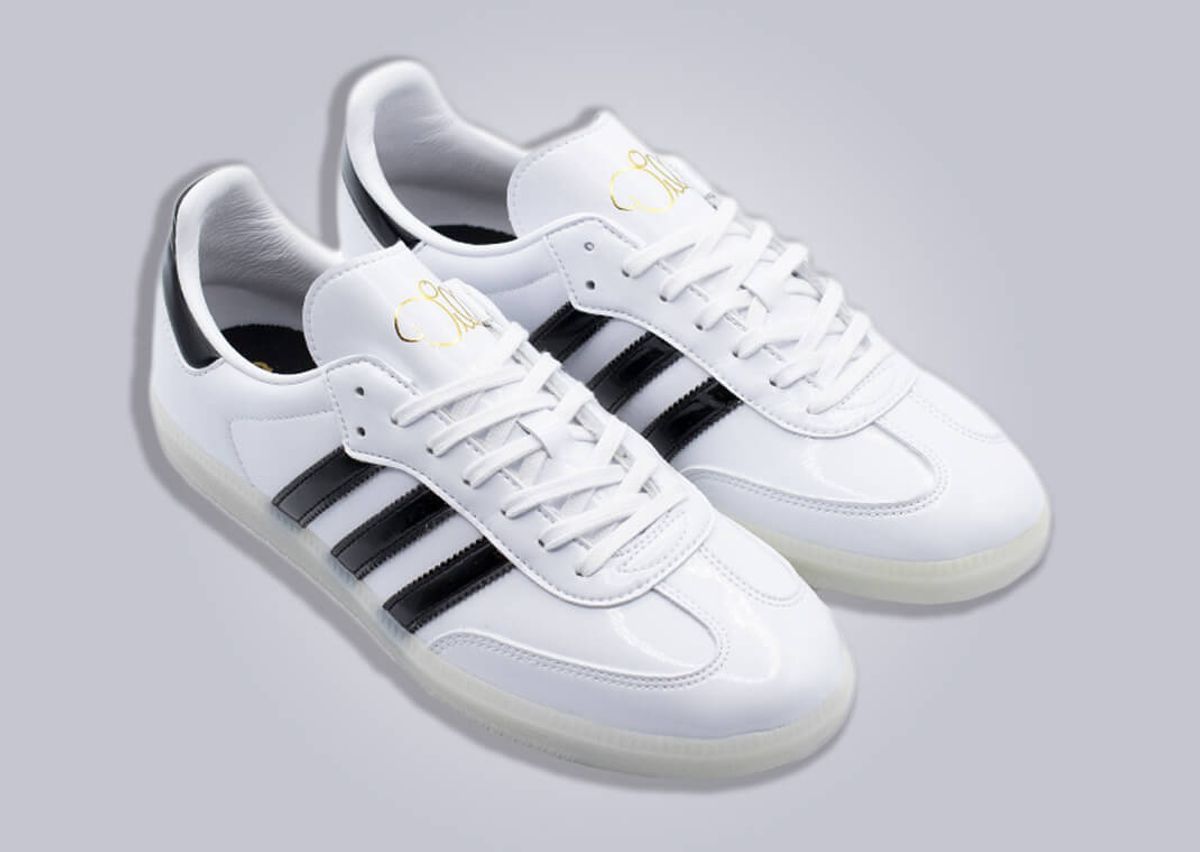 White leather samba shoes Clearance