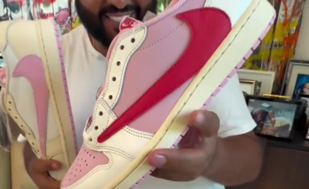 DJ Khaled Travis Scott Air Jordan 1 Low Pink Pack