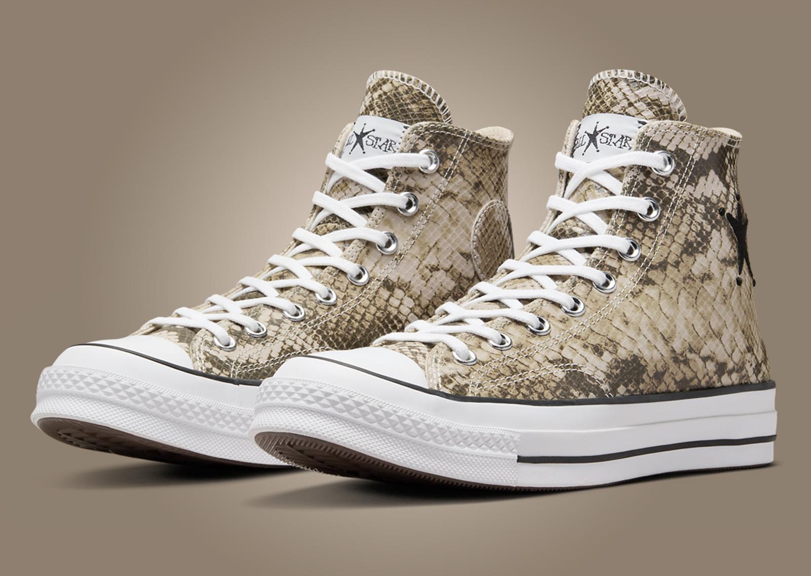 Stussy x Converse Chuck 70 Snakeskin Angle