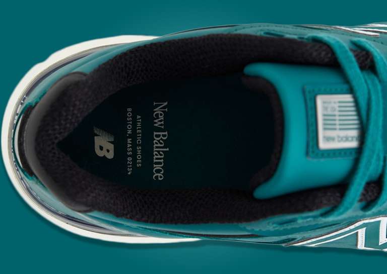 New Balance 990v4 Made in USA Teal White Insole