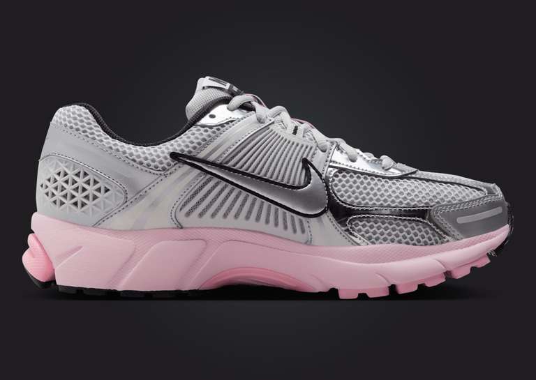 Nike Zoom Vomero 5 Metallic Silver Pink Foam (W) Medial