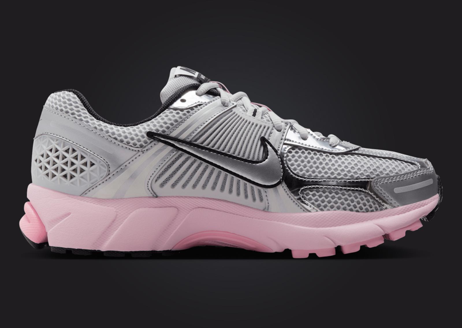 Nike Zoom Vomero 5 Metallic Silver Pink Foam (W) Medial