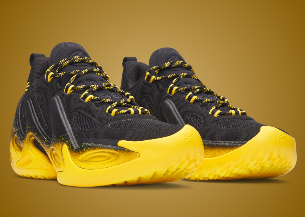 curry black and yellow shoes